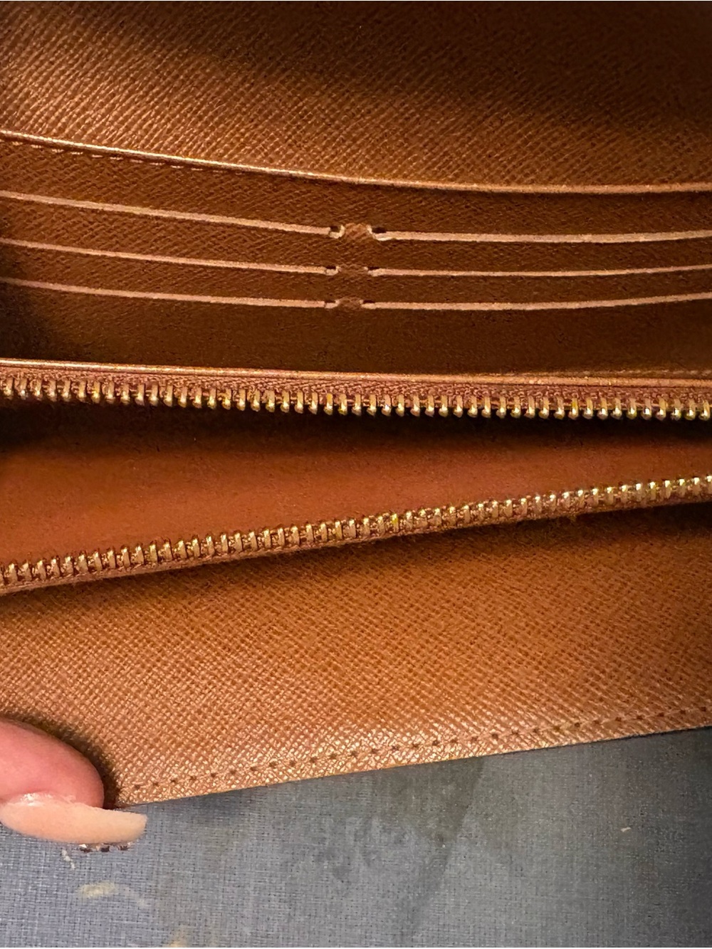 Louis Vuitton Brown & Gold Monogram Trifold Wallet - Picture 14 of 16